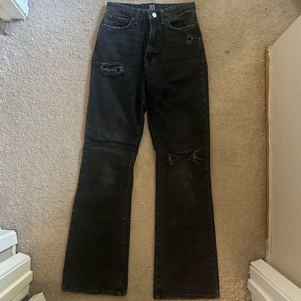 Urban Outfitters BDG black stretch high-rise flare jeans